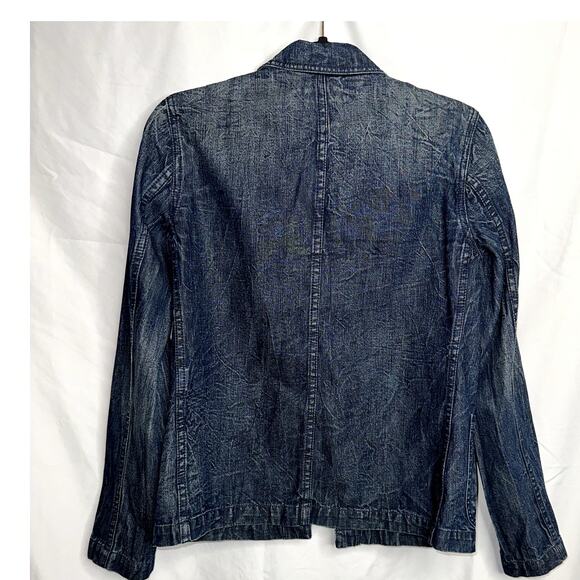 Lauren Jeans Co Womens Size Small Denim Knot Button Pocket Jean Jacket - Picture 7 of 10